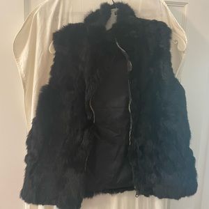 French Black Fur Vest